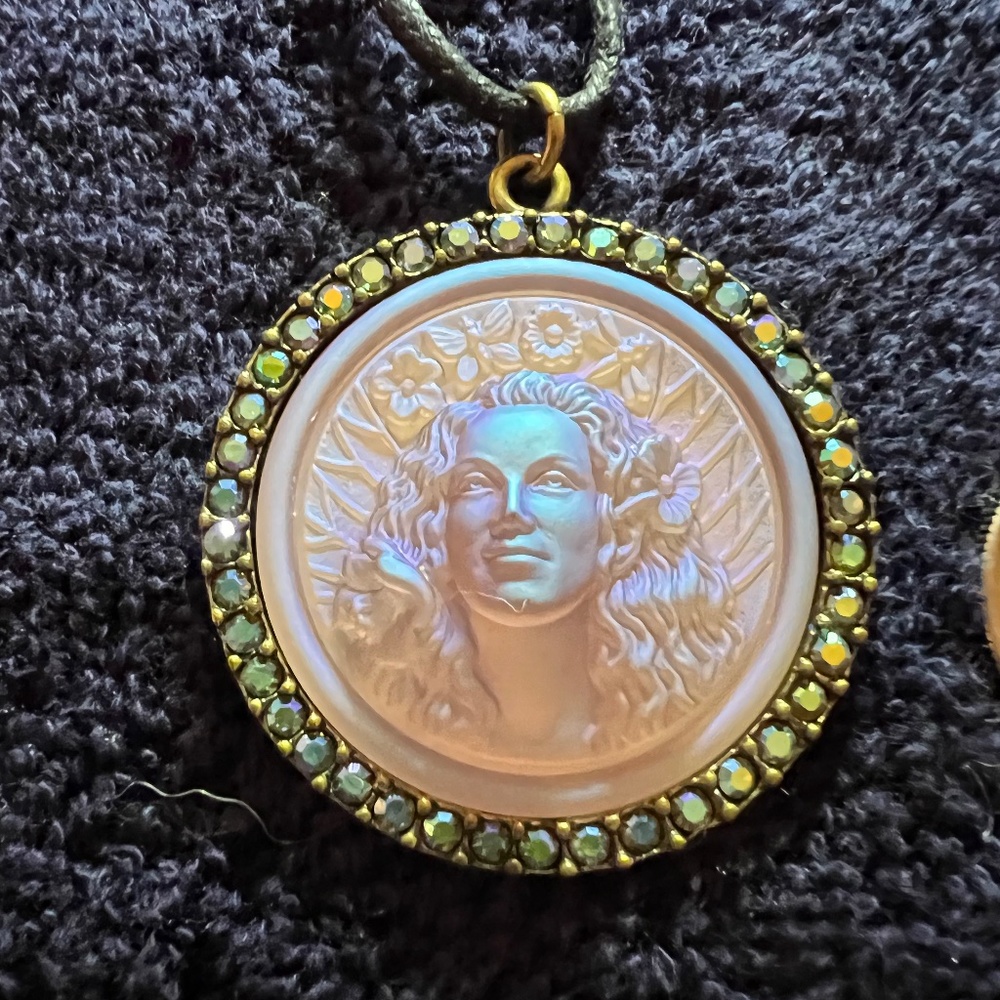 Rare Authentic Kirks Folly "Lula Fairy Dream Stone Necklace "